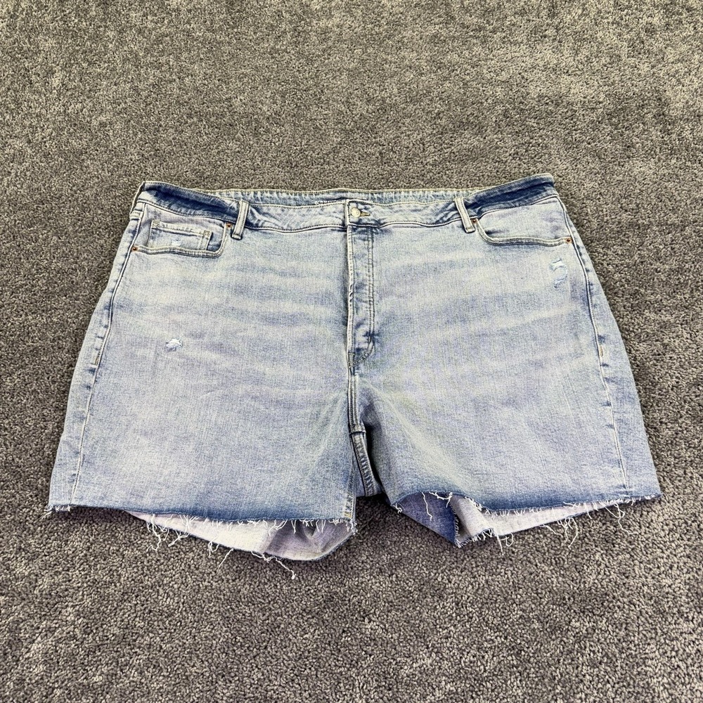 Old Navy Shorts Womens 28 Blue High Rise O.G. Straight Denim Cutoff Frayed